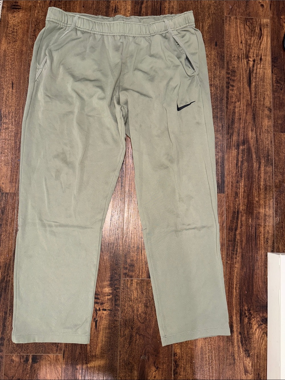 Nike Olive Dri-FIT Joggers with Black Swoosh